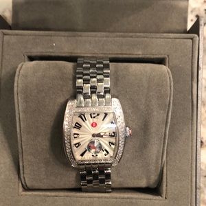 Michele Mini Urban watch with diamond bezel.